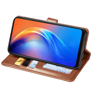 Кожаный чехол-книжка GETMAN Gallant (PU) для Samsung Galaxy A15 4G/5G / M15 5G – Коричневый