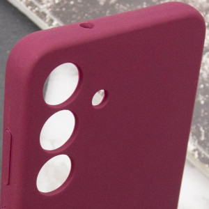 Чохол Silicone Cover Lakshmi Full Camera (AAA) для Samsung Galaxy A15 4G/5G / M15 5G – Бордовий