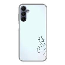 Чехлы (Знак сердечка) на Samsung Galaxy A15 (A155) – Сердце на голубом