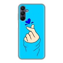 Чехлы (Знак сердечка) на Samsung Galaxy A15 (A155) – Сердце на синем