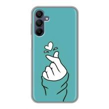 Чехлы (Знак сердечка) на Samsung Galaxy A15 (A155) – Сердечко на бирюзовом