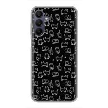 Чехол на тематику: Коты для Samsung Galaxy A15 (A155) (Котики на черном)