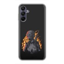 Силиконовый чехол с картинкой "Герой Pubg" на Samsung Galaxy A15 (A155) – В огне