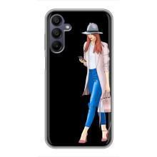 Чехол с картинкой Модные Девчонки Samsung Galaxy A15 (A155) – Девушка со смартфоном