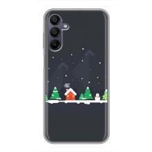 Силіконовий бампер на різдво для Samsung Galaxy A15 (A155) (Місто зимове)