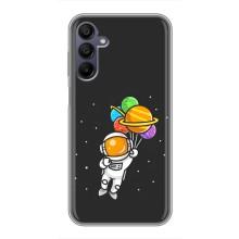Силіконовый Чохол з принтом "Космонавти" на Samsung Galaxy A15 (A155) – Космонавт з кульками