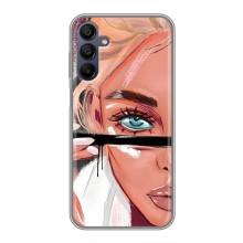 Силіконовый Чохол на Samsung Galaxy A15 (A155) з картинкой Модных девушек (Дівчина та вії)