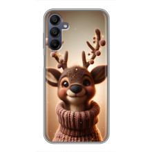 Яскравий чохол для Samsung Galaxy A15 (A155) з Зимові Оленята – Олень в светрі