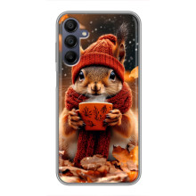 Печатный чехол «Зверята с кофе» для Samsung Galaxy A15 (A155) – Белка с кофе