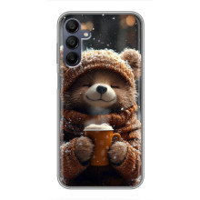 Печатный чехол «Зверята с кофе» для Samsung Galaxy A15 (A155) – Мишка с кофе