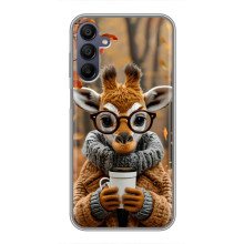 Печатный чехол «Зверята с кофе» для Samsung Galaxy A15 (A155) – Жираф с кофе