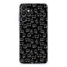Чохол на тематику: Коти для Samsung Galaxy A16 5G (Котики на чорному)