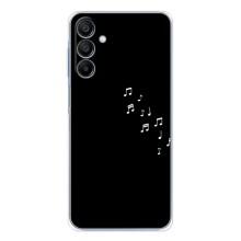 Чехол с картинками на черном фоне для Samsung Galaxy A16 5G – Ноты