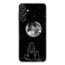 Чехол с рисунком кот на Samsung Galaxy A16 5G (Девушка с котом)