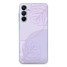 Чехол цветочный дизайн для Samsung Galaxy A16 5G – Монстера фиолетовая
