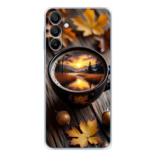 Чехол с уникальным дизайном «Осень с кофе» для Samsung Galaxy A16 5G – Тёмный кофе