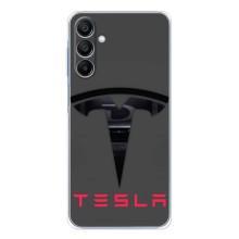 Силиконовый бампер с картинкой машины на Samsung Galaxy A16 5G – Logo TESLA