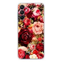 Силиконовый бампер с принтом (цветочки) на Галакси A16 5G (Букет цветов)