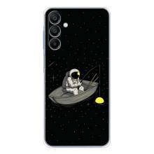 Силиконовый Чехол с принтом "Космонавты" на Samsung Galaxy A16 5G – Космонавт на рыбалке