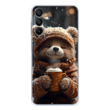 Печатный чехол «Зверята с кофе» для Samsung Galaxy A16 5G – Мишка с кофе