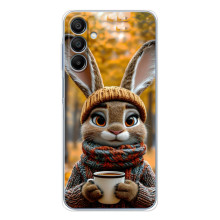 Печатный чехол «Зверята с кофе» для Samsung Galaxy A16 5G – Зайчик с кофе