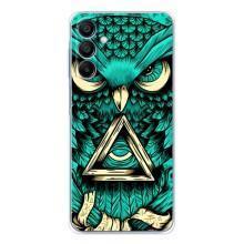 Чехлы с принтом СОВЫ для Samsung Galaxy A16 – Зеленая сова