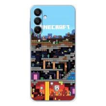 Чехол Майнкрафт на Samsung Galaxy A16 (AlphaPrint) Minecraft (фон Minecraft)