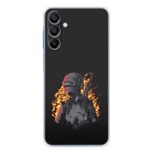 Силиконовый чехол с картинкой "Герой Pubg" на Samsung Galaxy A16 (В огне)