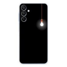 Чехол с картинками на черном фоне для Samsung Galaxy A16 – Лампочка