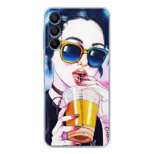 Чехол с картинкой Модные Девчонки Samsung Galaxy A16 (Девушка с коктейлем)
