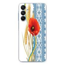 Силиконовый Чехол на Samsung Galaxy A16 с картинкой Вышиванки – Вышиванка с цветком