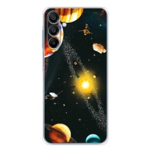 Чехол (ТПУ) с планетами на Samsung Galaxy A16 – Вид с космоса