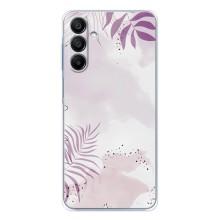 Чехол с цветочным принтом на Гелекси А16 – Фиолетовые листья