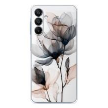 Чехол с цветочным принтом на Гелекси А16 – Цветы на белом