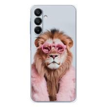 Чехол с принтом стильные животные для Гелекси А16 (Лев в очках)