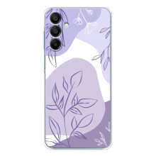 Силиконовый чехол с принтом в цветах на Samsung Galaxy A16 – Фиолетовый дизайн