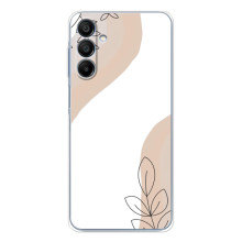 Силиконовый чехол с принтом в цветах на Samsung Galaxy A16 – Нюдовый дизайн