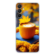 Чехол с уникальным дизайном «Осень с кофе» для Samsung Galaxy A16 – Кофе с жёлтым