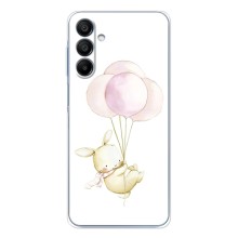 Силиконовый бампер с картинкой животных для Samsung Galaxy A16 (Кролик и шарики)