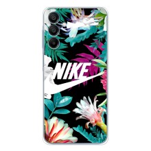 Силиконовый Чехол на Samsung Galaxy A16 с картинкой Nike (Цветочный Nike)