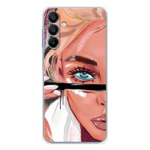 Силиконовый Чехол на Samsung Galaxy A16 с картинкой Стильных Девушек – Девушка и ресницы