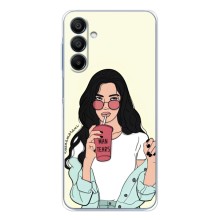 Силиконовый Чехол на Samsung Galaxy A16 с картинкой Стильных Девушек – С напитком