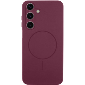 Чехол Silicone Cover Lakshmi Full Camera (AA) with Magnetic Fit для Samsung Galaxy A17 4G/5G – Бордовый