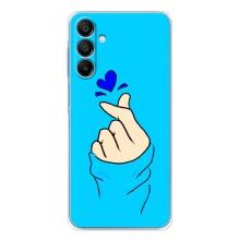 Чехлы (Знак сердечка) на Samsung Galaxy A17 – Сердце на синем