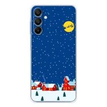 Силиконовый бампер на рождество для Samsung Galaxy A17 – Город в снегу