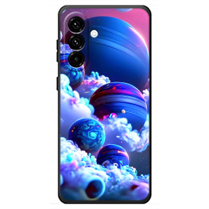 Чехлы КОСМОС для Samsung Galaxy A18 4G – Синие планеты