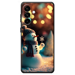 Чехлы на Новый Год Samsung Galaxy A18 4G (Снеговик праздничный)