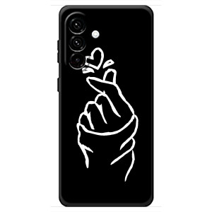 Чехлы (Знак сердечка) на Samsung Galaxy A18 4G – Сердце на черном