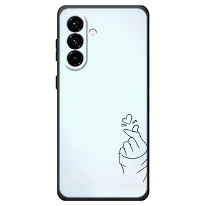 Чехлы (Знак сердечка) на Samsung Galaxy A18 4G – Сердце на голубом