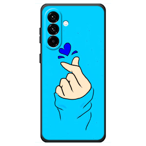 Чехлы (Знак сердечка) на Samsung Galaxy A18 4G – Сердце на синем